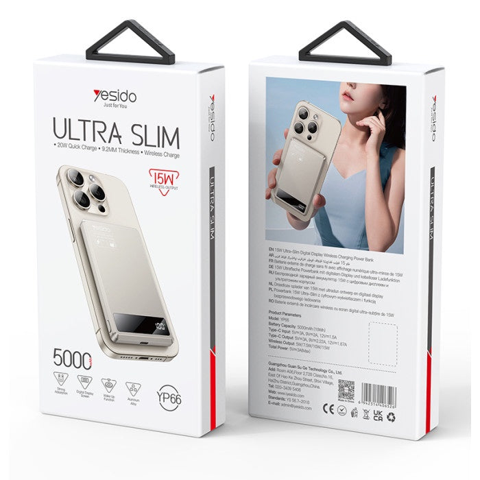 YESIDO ULTRA SLIM 5000 mAh 15W YP66
