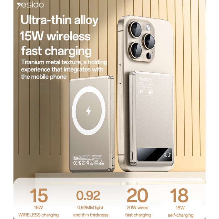 YESIDO ULTRA SLIM 5000 mAh 15W YP66