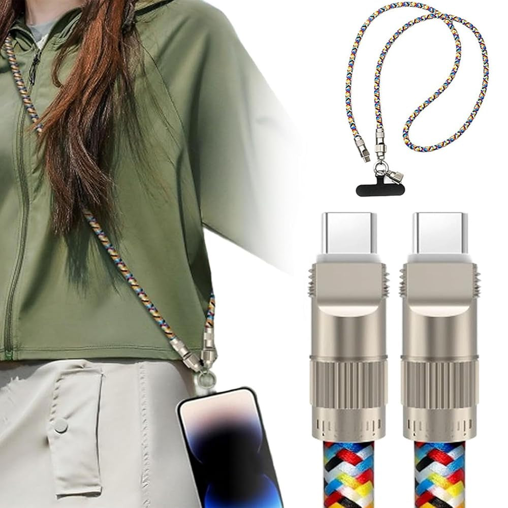 LANYARD FAST CHARGER DATA CABLE TYPE C-C 1.2M