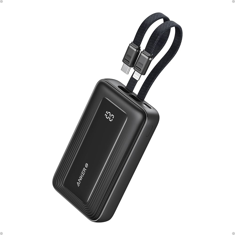 Anker Zolo 10,000 mAh Power Bank Built-In Dual USB-C Cable 35W - A1680H32